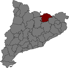 Map of Catalonia with Ripolls highlighted