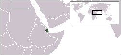 Location of Djibouti