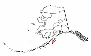Location of Akhiok, Alaska