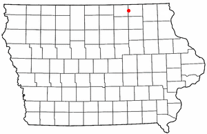 Location of Riceville, Iowa