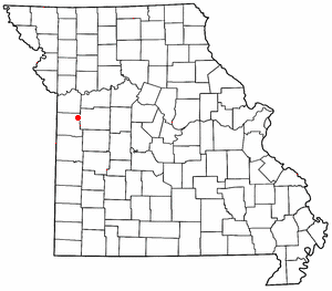 Location of Strasburg, Missouri