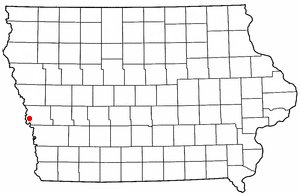 Location of Modale, Iowa