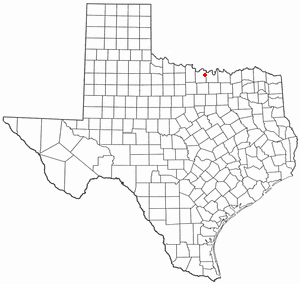 Location of St. Jo, Texas