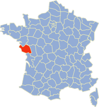 Location of de la Vende in France
