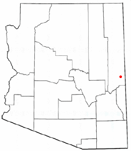 Location of Springerville, Arizona