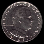 1 Monaco franc 1978 coin obverse