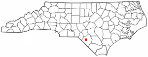 Location of Pembroke, North Carolina