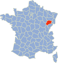 Location of de la Haute-Sane in France