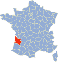 Location of de la Gironde in France