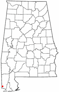 Location of Grand Bay, Alabama