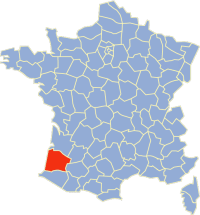 Location of Landes in France
