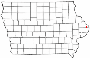 Location of Miles, Iowa