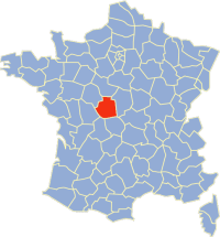 Location of  Indre in France