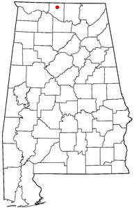 Location of Elkmont, Alabama