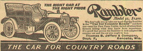 1908 Rambler advertisement. 