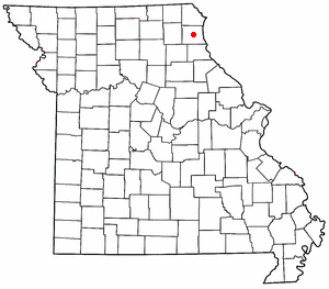 Location of Monticello, Missouri