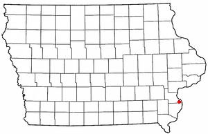 Location of Oakville, Iowa