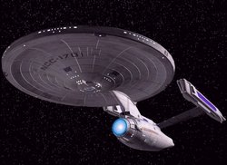 The Enterprise as depicted in films 1-6.