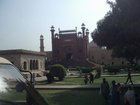 Gate of Badshahi Mosque in background