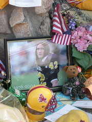 Memorial to Pat Tillman has been created at Sun Devil Stadium, where he played football for the Sun Devils and the Cardinals.