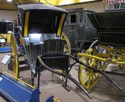 A Hansom cab on display in the Mossman Collection, , 