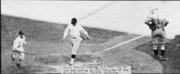 Washington’s  scores his home run in the fourth inning of Game 7 of the World Series, , 