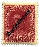 Austrian stamp of Charles I overprinted Deutschsterreich