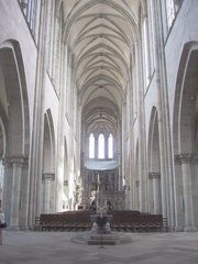 Interior of the , looking towards the Grave of 