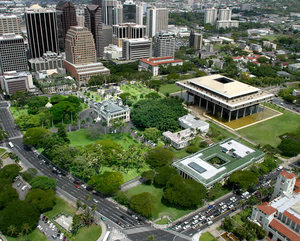 The  of Honolulu, Hawai'i is considered a civic center. It features historical buildings, including , ,  and .