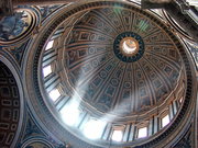 Cupola of St Peter's Basilica, Rome, at the apex of the main dome, from inside