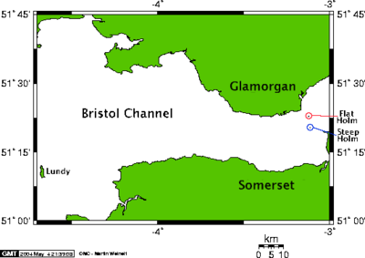 Map of the Bristol Channel