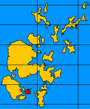 Flotta shown within Orkney Islands