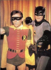 Burt Ward as Robin and Adam West in the 1960s' Batman