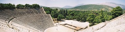 Panoramic view of the Greek theater at 