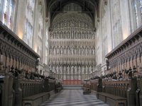 Inside the chapel of New College, Oxford