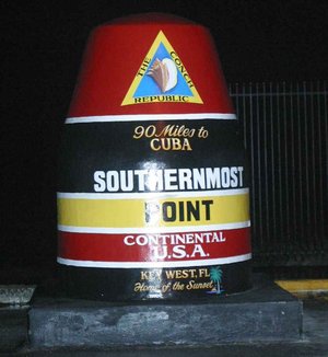 Key West buoy at the Southernmost point in the 
