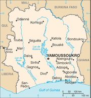 Map Of Cte d'Ivoire