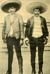 Photo of Emiliano Zapata (right) and his brother Eufemio Zapata