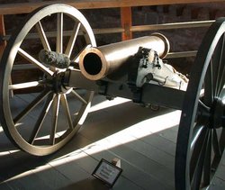  12 pounder (5 kg) mountain howitzer displayed by the  at  in , 