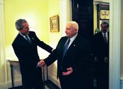 President Bush and Prime Minister Sharon meet in the White House on  