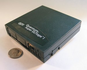 A Super DLT I tape cartridge